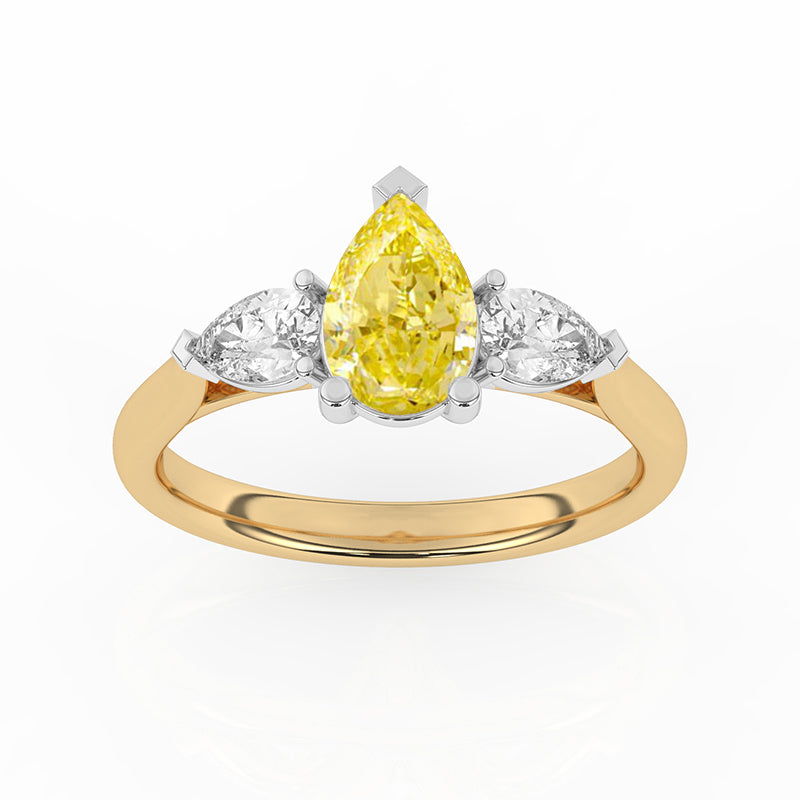 R-82310-YL-Y  1.30ct Lab Diamond Three Stone Ring (IGI Report Included)