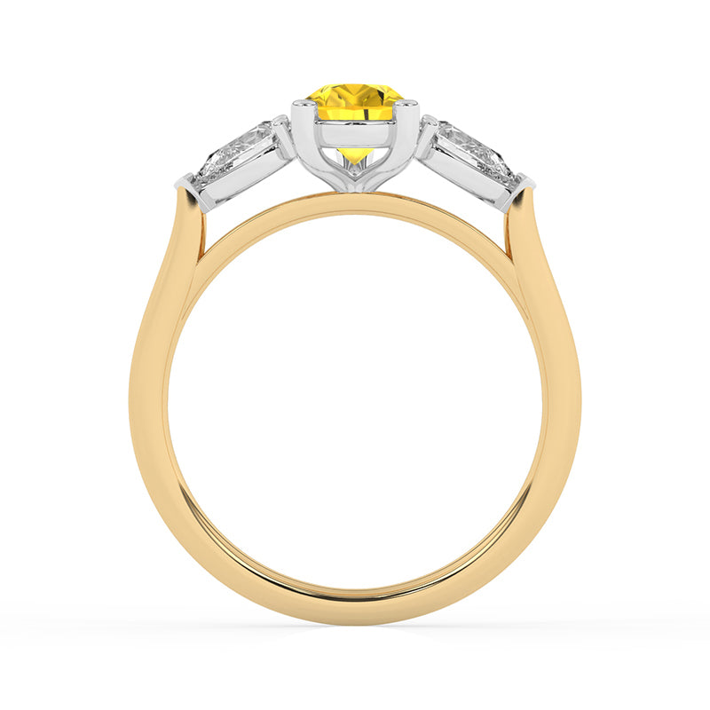 R-82310-YL-Y  1.30ct Lab Diamond Three Stone Ring (IGI Report Included)