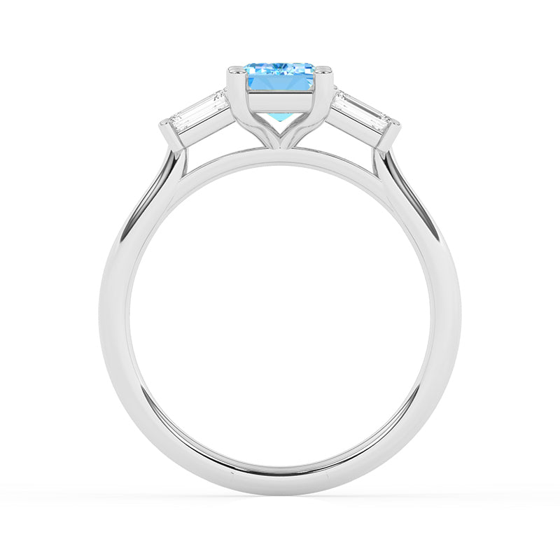 R-82411-BL-W  1.40ct Lab Diamond Three Stone Ring (IGI Report Included)