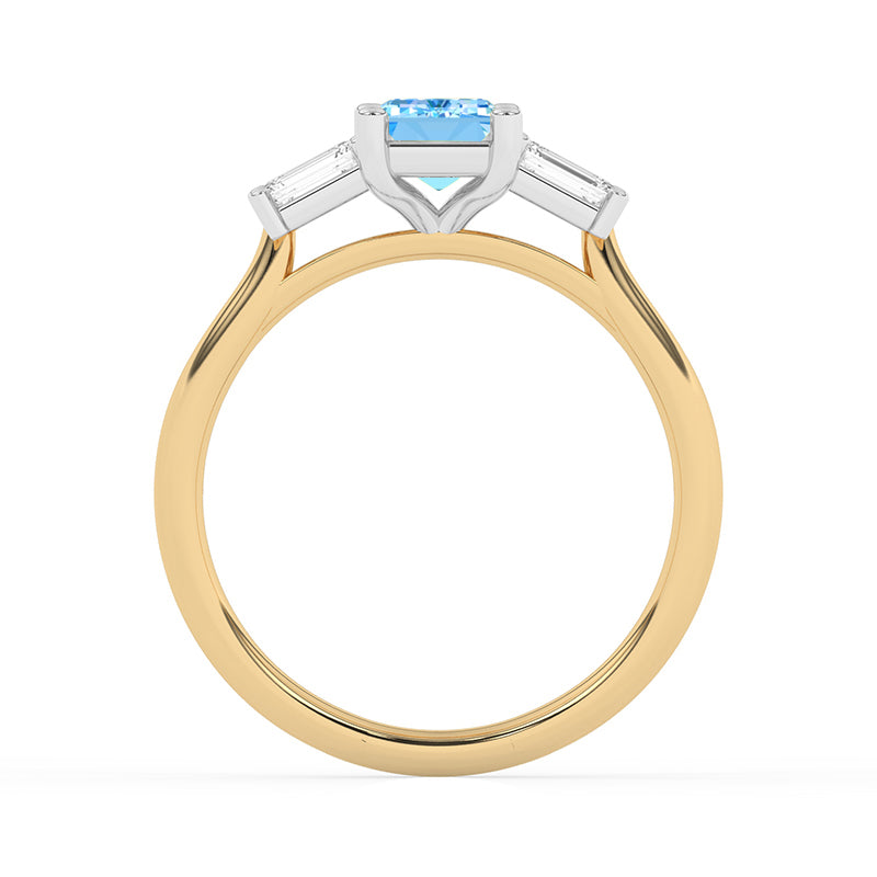 R-82411-BL-Y  1.40ct Lab Diamond Three Stone Ring (IGI Report Included)