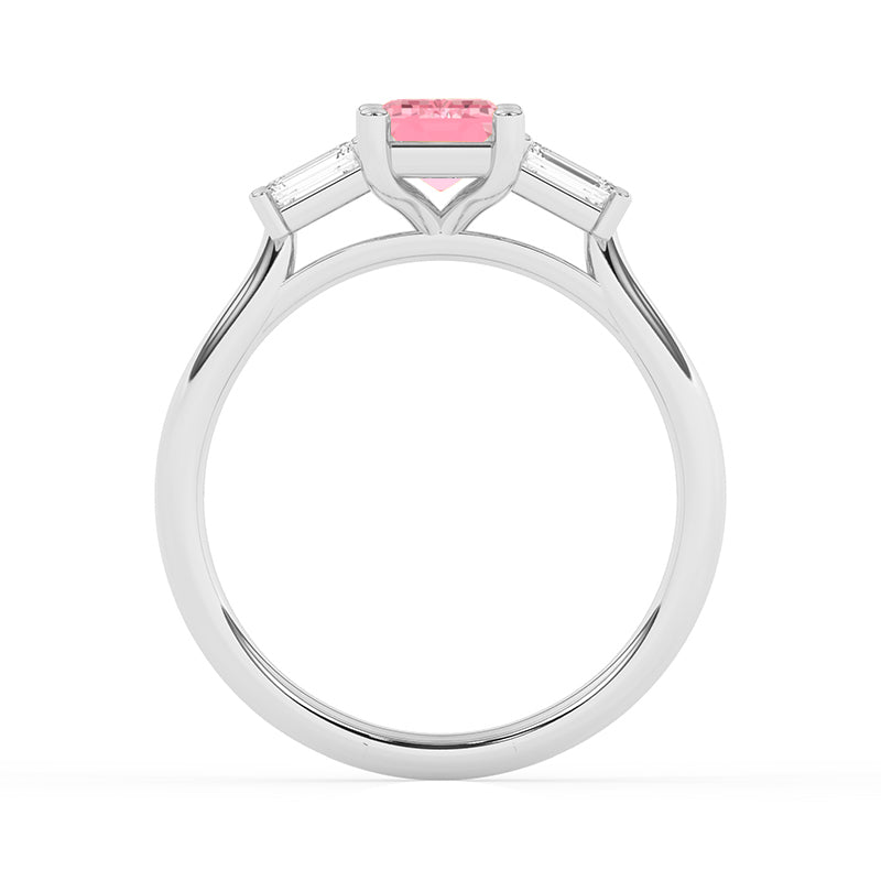R-82411-PL-W  1.40ct Lab Diamond Three Stone Ring (IGI Report Included)