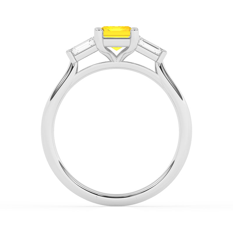 R-82411-YL-W  1.40ct Lab Diamond Three Stone Ring (IGI Report Included)