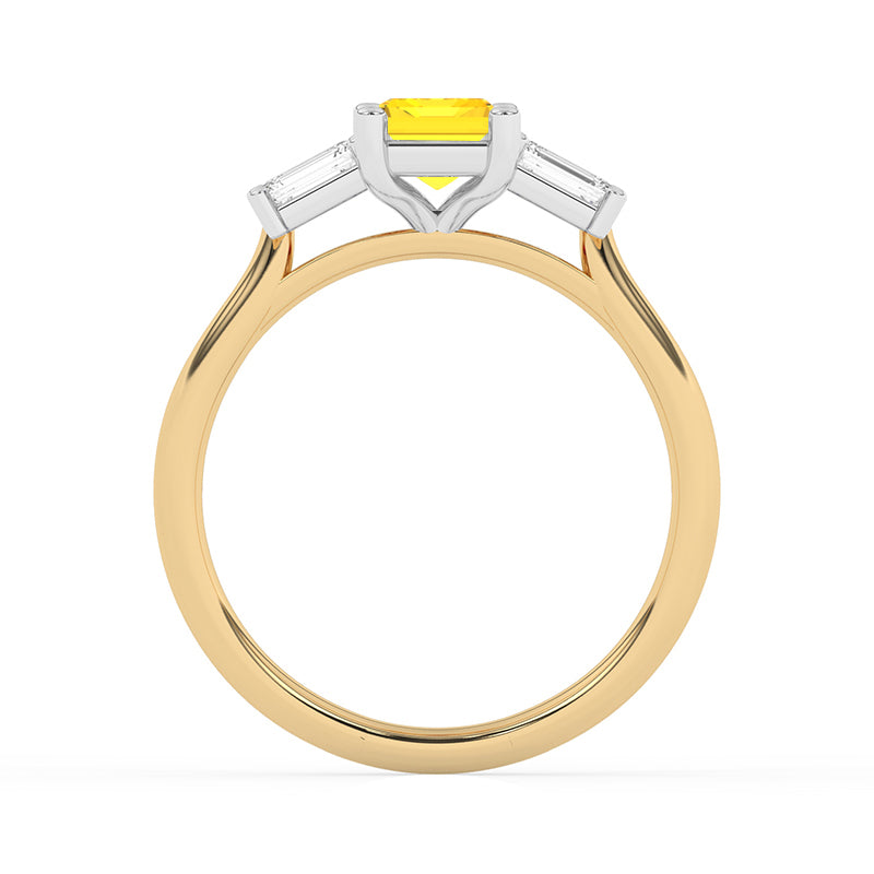 R-82411-YL-Y  1.40ct Lab Diamond Three Stone Ring (IGI Report Included)