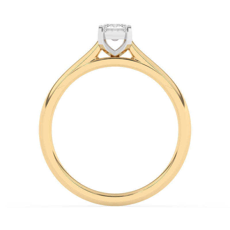 R-82502-AD-Y  0.50ct D/VS Emerald Cut Lab Diamond Solitaire Ring (IGI Report Included)