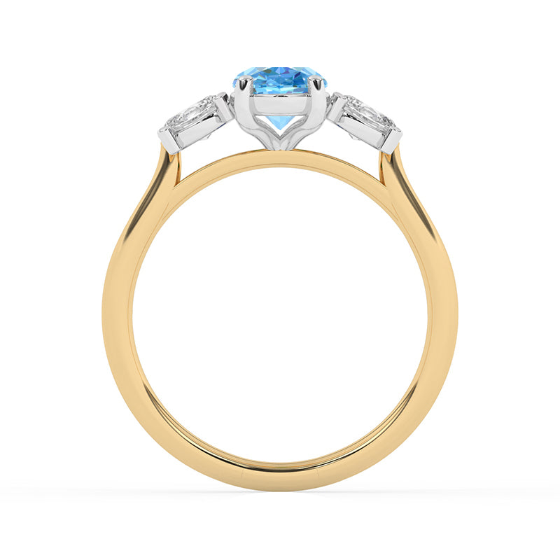 R-82512-BL-Y  1.50ct Lab Diamond Three Stone Ring (IGI Report Included)