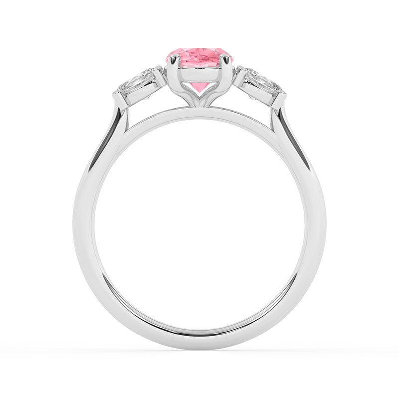 R-82512-PL-W  1.50ct Lab Diamond Three Stone Ring (IGI Report Included)