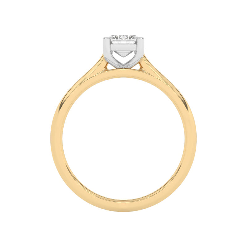 R-88100-AD-Y  1.00ct D/VS2 Emerald Cut Lab Diamond Solitaire Ring (IGI Report Included)