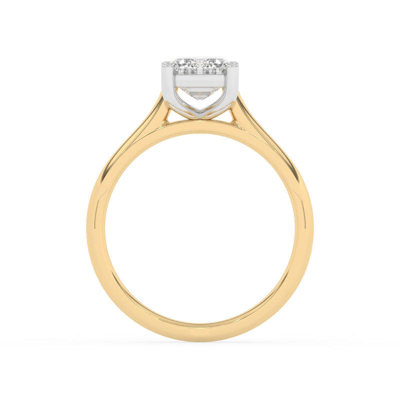 R-88200-AD-Y  2.00ct D/VS2 Emerald Cut Lab Diamond Solitaire Ring (IGI Report Included)