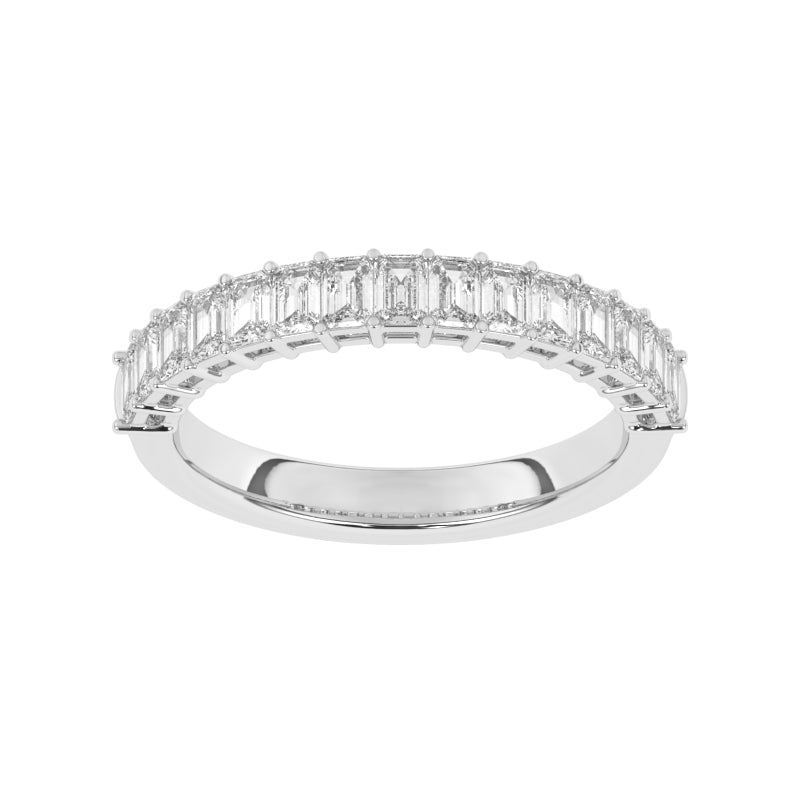 R-88510-AD-W  1.00ct Lab Diamond Fifteen Stone Half Eternity Ring
