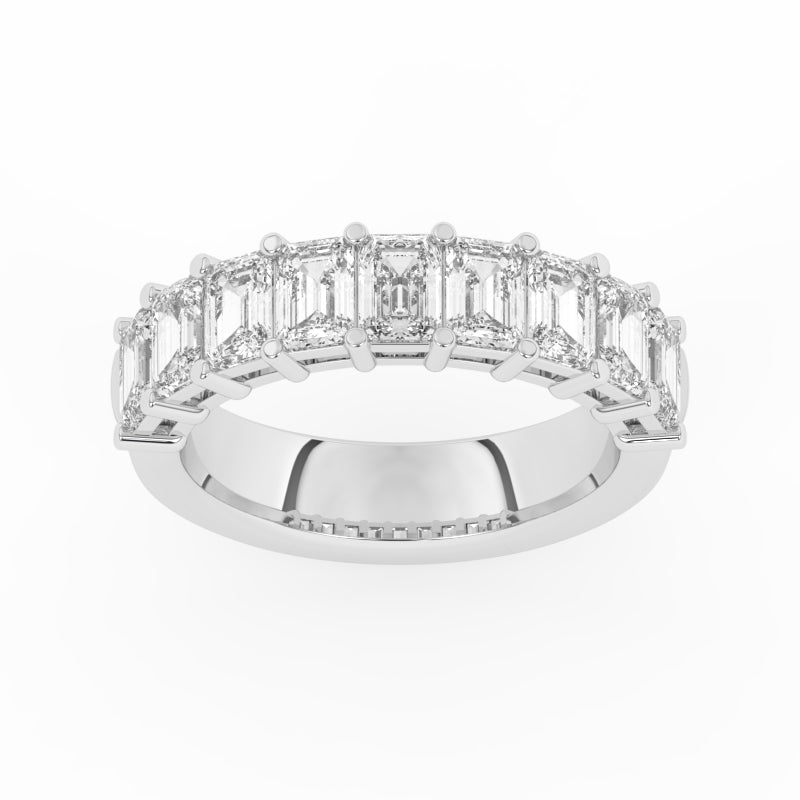 R-88530-AD-W  3.00ct Lab Diamond Ten Stone Half Eternity Ring