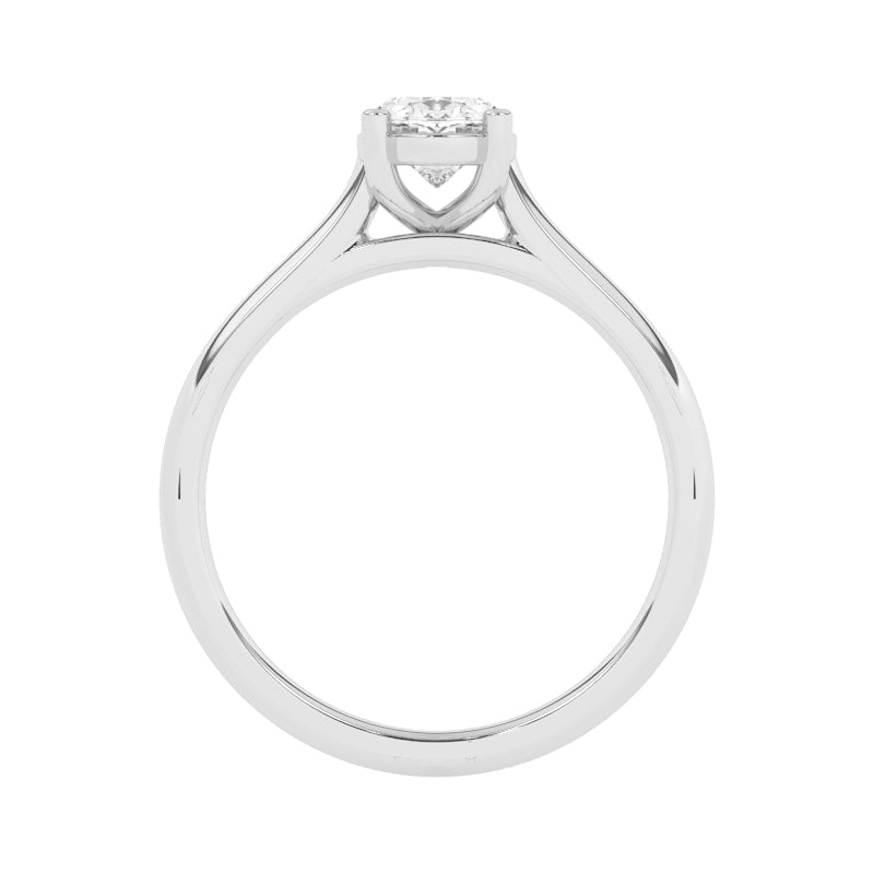 R-89100-AD-W  1.00ct D/VS2 Oval Cut Lab Diamond Solitaire Ring (IGI Report Included)
