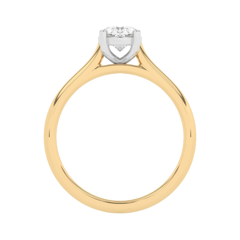 R-89100-AD-Y  1.00ct D/VS2 Oval Cut Lab Diamond Solitaire Ring (IGI Report Included)