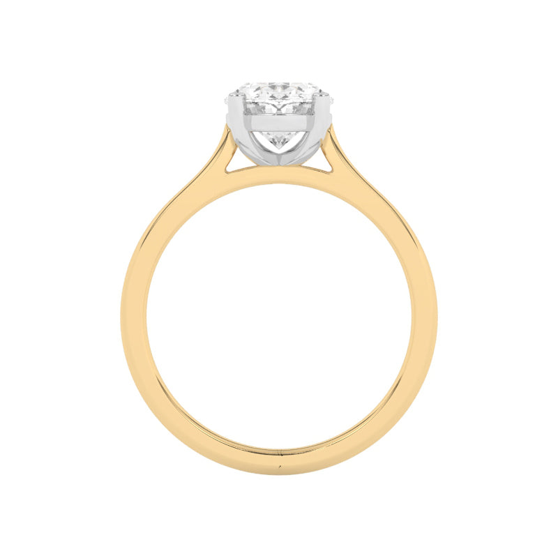 R-89200-AD-Y  2.00ct D/VS2 Oval Cut Lab Diamond Solitaire Ring (IGI Report Included)