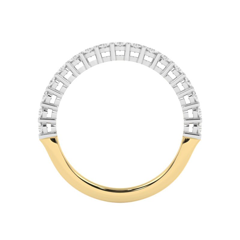 R-89510-AD-Y  1.00ct Lab Diamond Seventeen Stone Half Eternity Ring