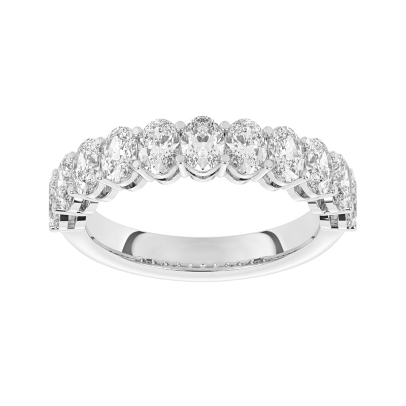 R-89515-AD-W  1.50ct Lab Diamond Eleven Stone Half Eternity Ring