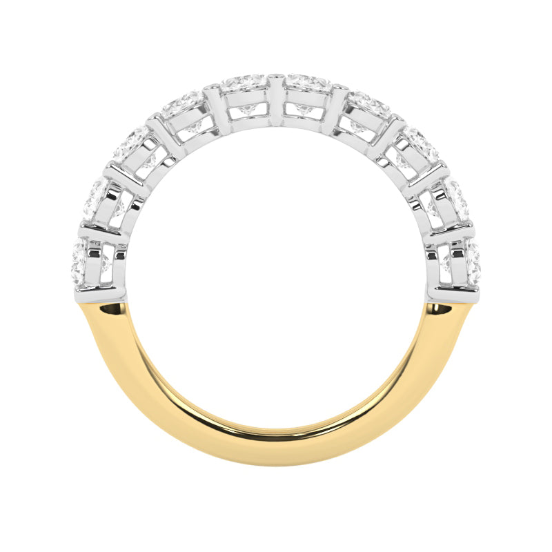 R-89525-AD-Y  2.50ct Lab Diamond Ten Stone Half Eternity Ring