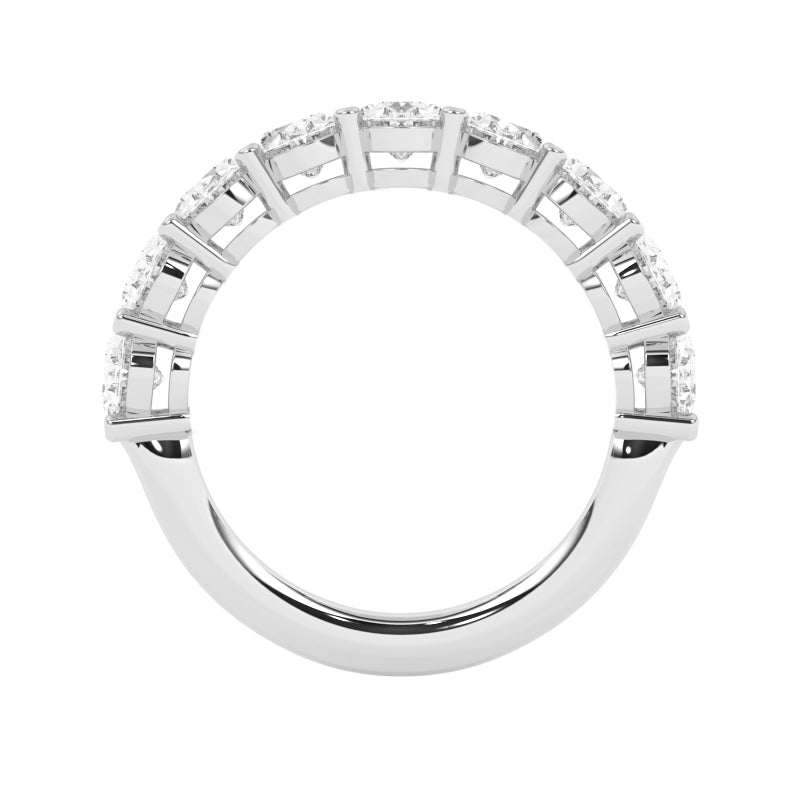 R-89530-AD-W  3.00ct Lab Diamond Nine Stone Half Eternity Ring
