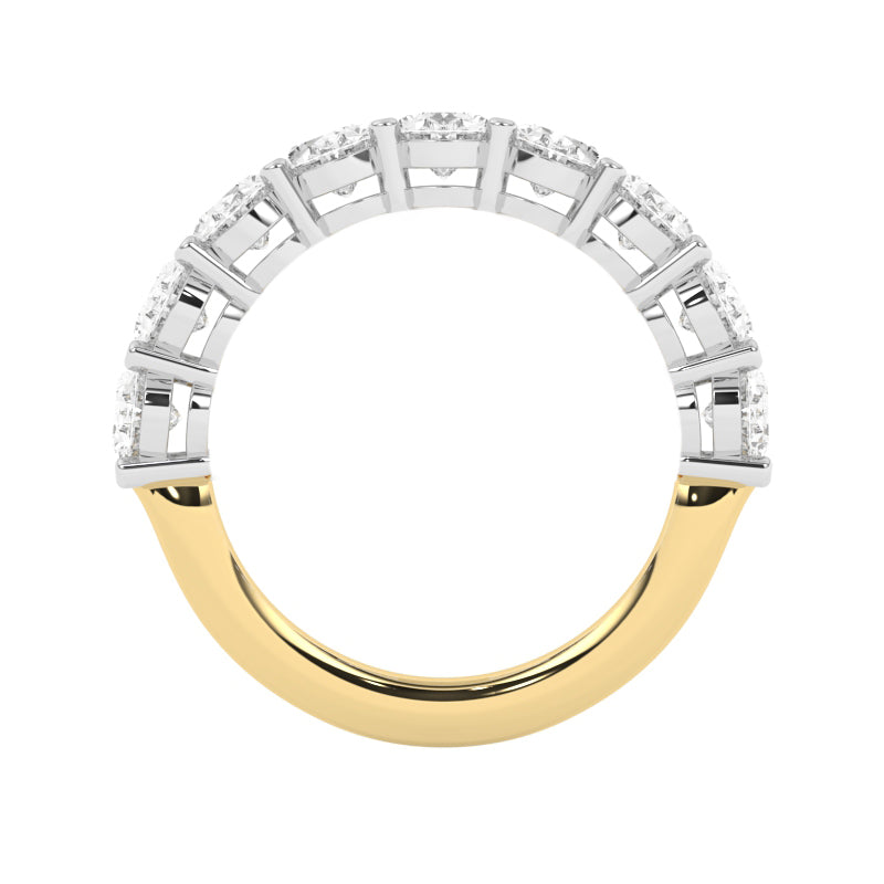 R-89530-AD-Y  3.00ct Lab Diamond Nine Stone Half Eternity Ring