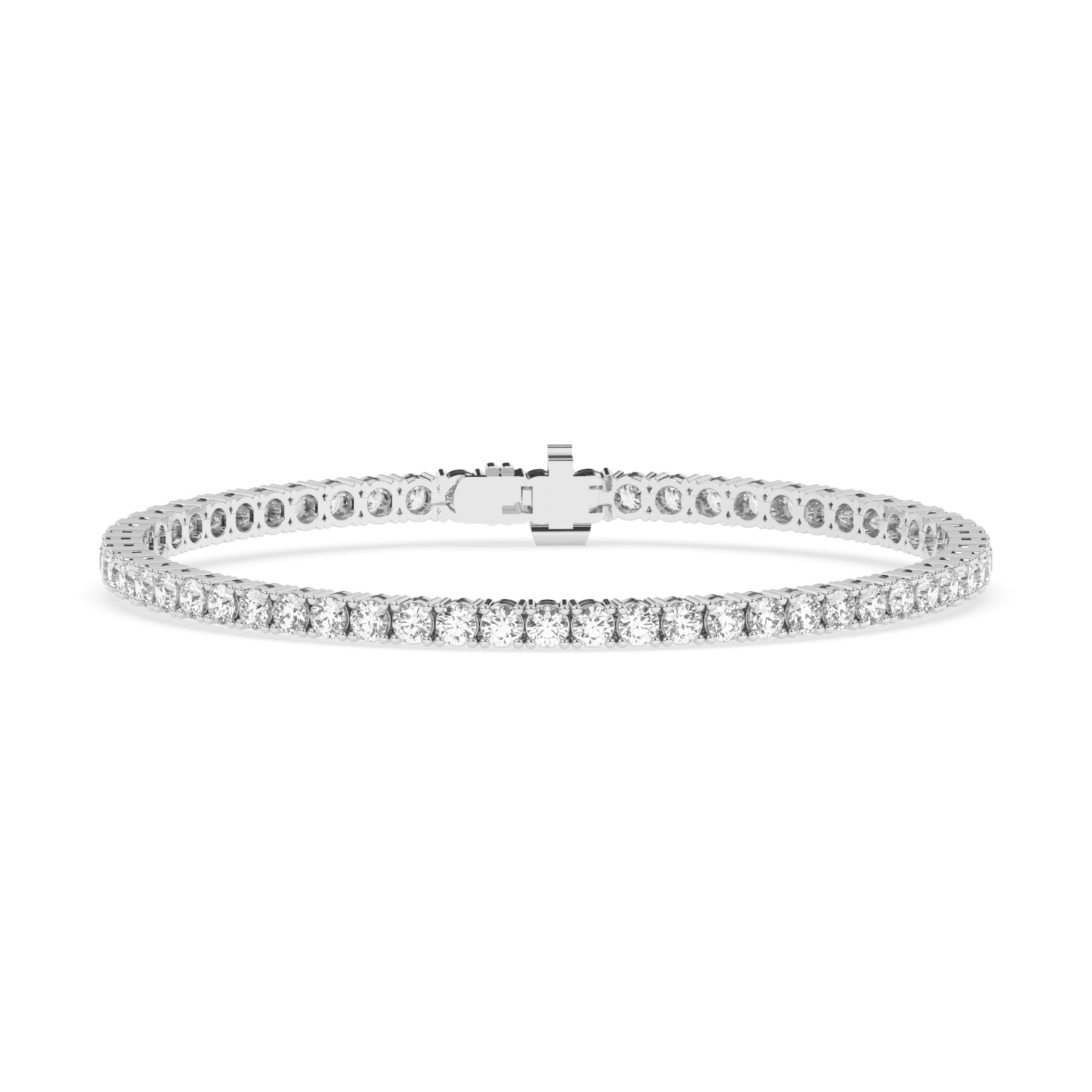 B-82500-AD-W  5.00ct F/VS Lab Diamond Tennis Bracelet (EGL Report Included)