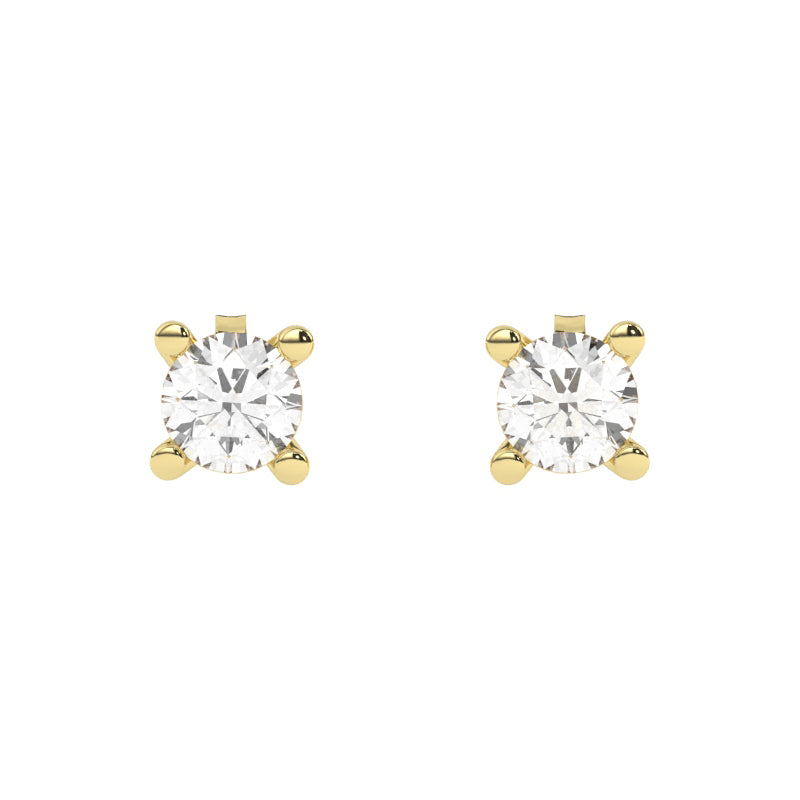 E-81075-AD-Y  0.75ct F/VS Brilliant Cut Lab Diamond Single Stone Earrings (EGL Report Included)