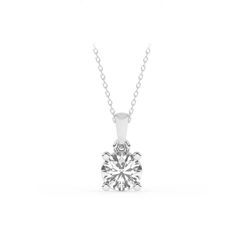 P-81075-AD-W  0.75ct F/VS Brilliant Cut Lab Diamond Solitaire Pendant (EGL Report Included)