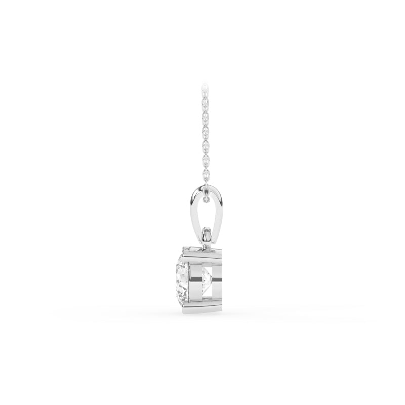 P-81075-AD-W  0.75ct F/VS Brilliant Cut Lab Diamond Solitaire Pendant (EGL Report Included)