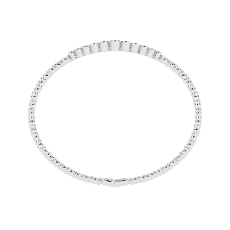 B-86044-AD-W  Lab Diamond Flexi Bangle