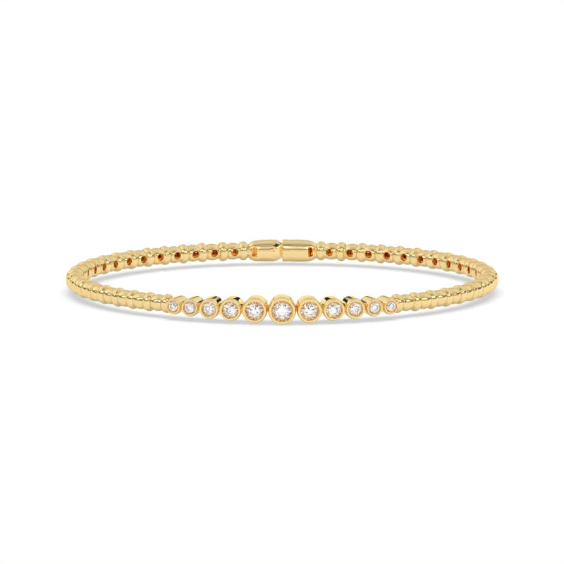 B-86044-AD-Y  Lab Diamond Flexi Bangle