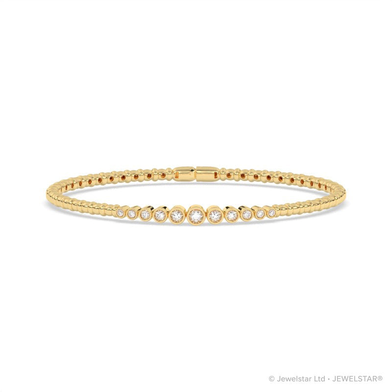 B-86044-AD-Y  Lab Diamond Flexi Bangle