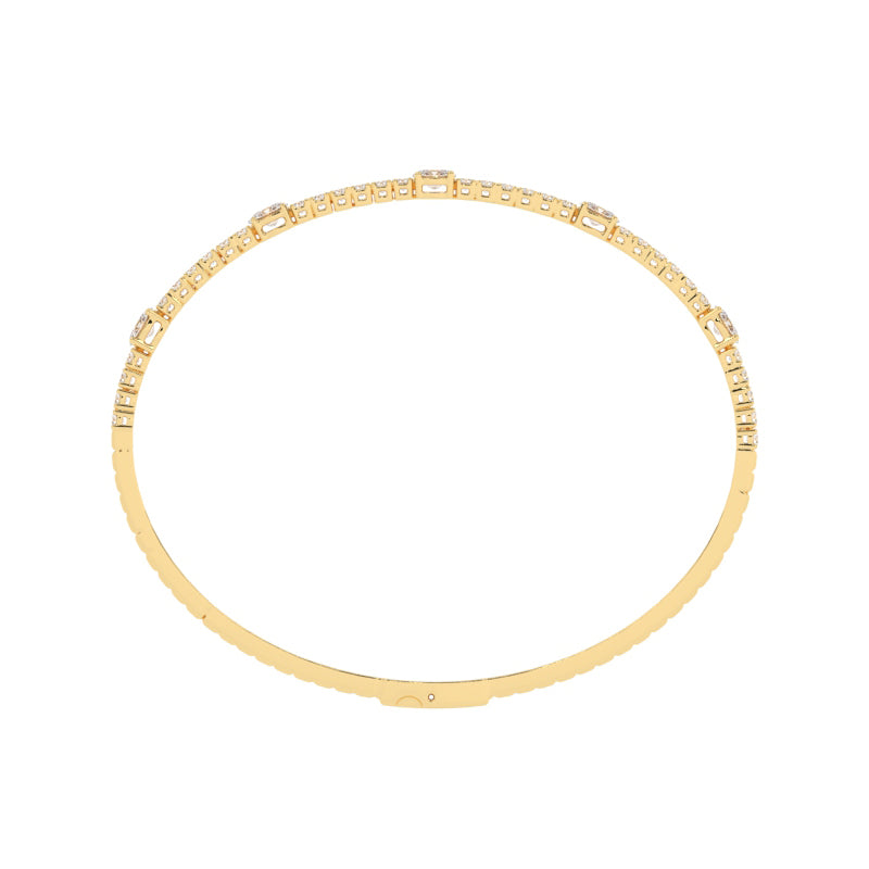 B-86045-AD-Y  Lab Diamond Flexi Bangle