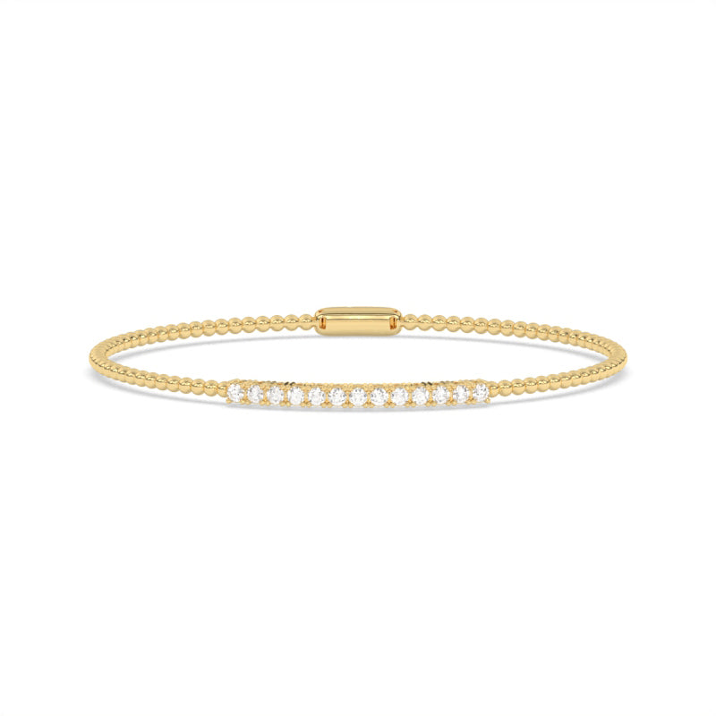 B-86046-AD-Y  Lab Diamond Flexi Bangle