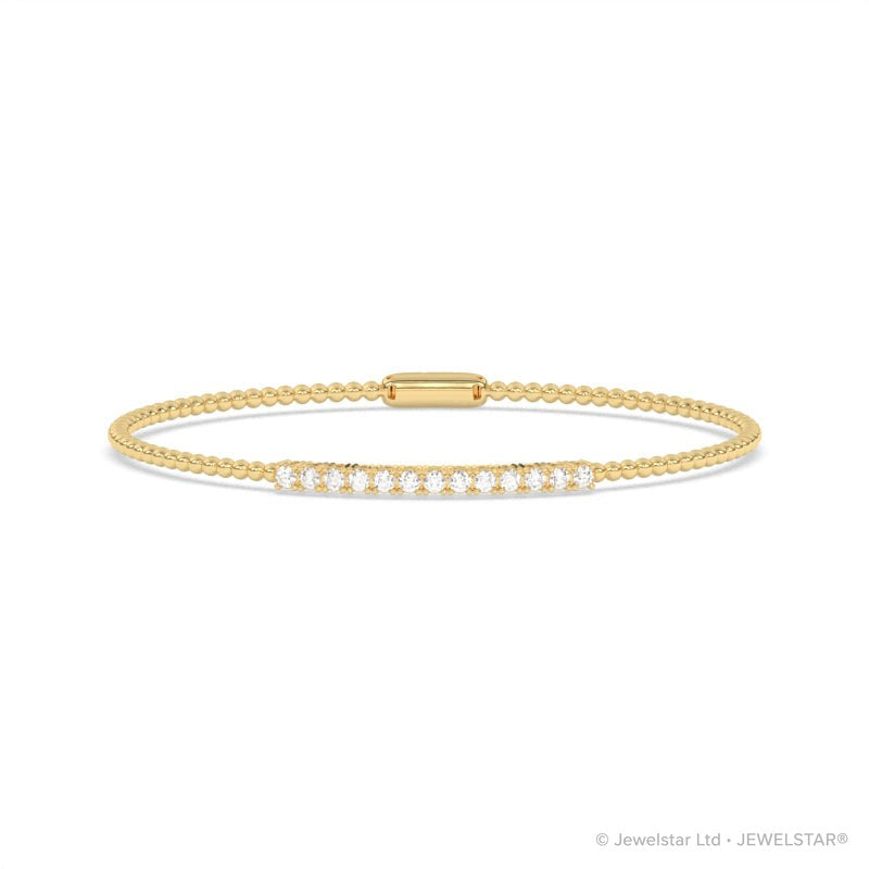 B-86046-AD-Y  Lab Diamond Flexi Bangle