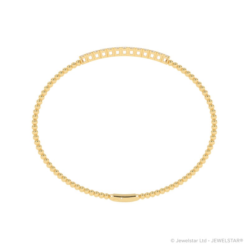B-86046-AD-Y  Lab Diamond Flexi Bangle