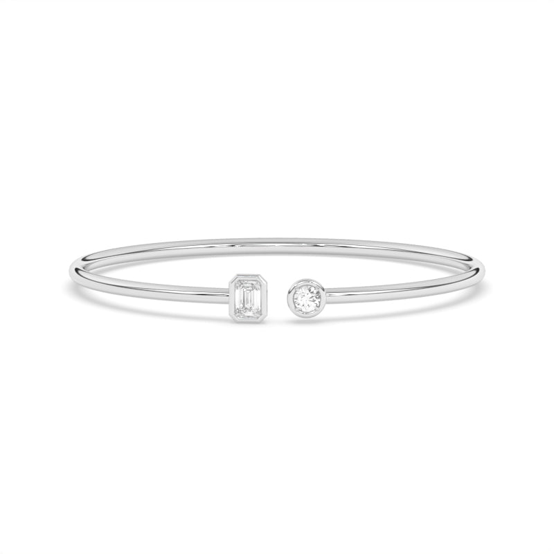 B-86048-AD-W  Lab Diamond Bangle