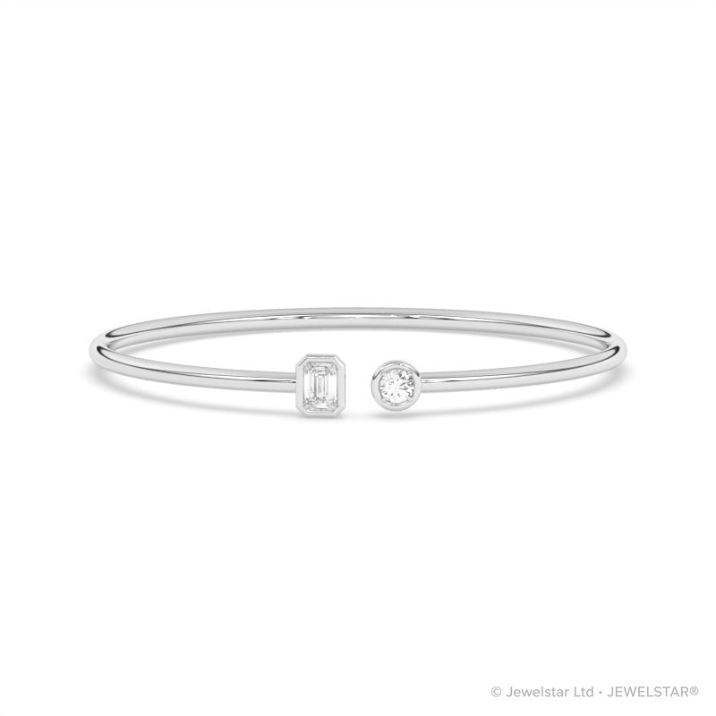 B-86048-AD-W  Lab Diamond Bangle