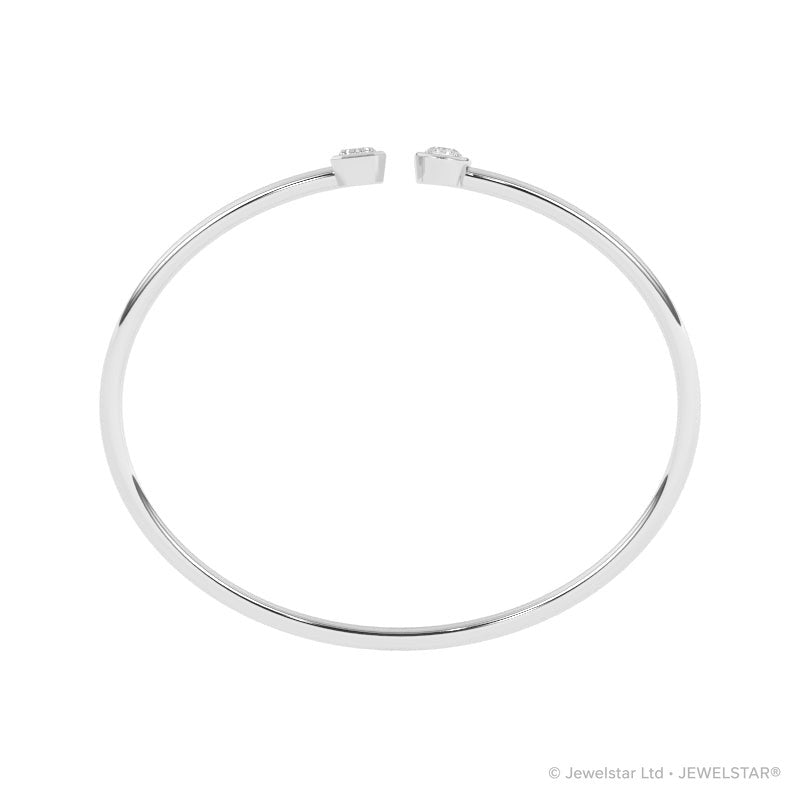 B-86048-AD-W  Lab Diamond Bangle