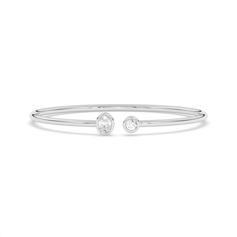 B-86049-AD-W  Lab Diamond Bangle