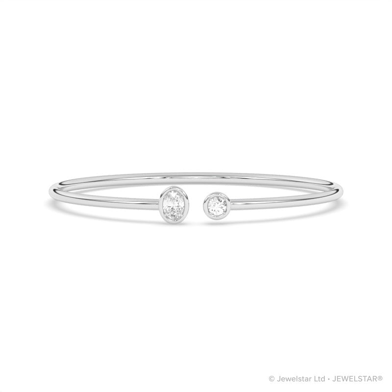 B-86049-AD-W  Lab Diamond Bangle
