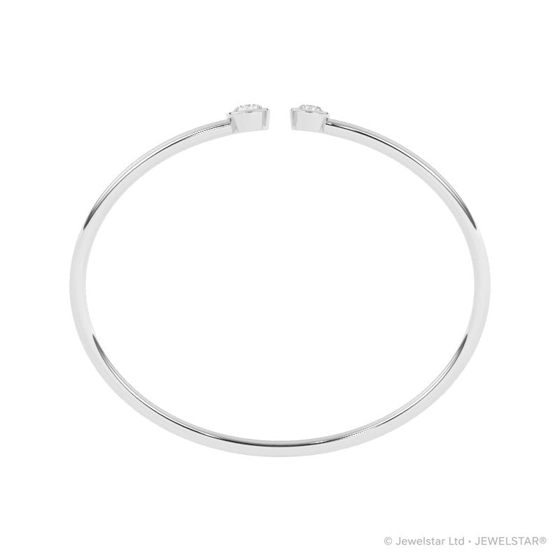 B-86049-AD-W  Lab Diamond Bangle