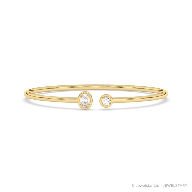 B-86049-AD-Y  Lab Diamond Bangle