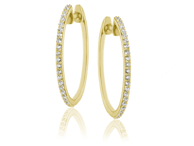 E-15350-AD-Y  0.55ct H/SI Diamond Hoop Earrings