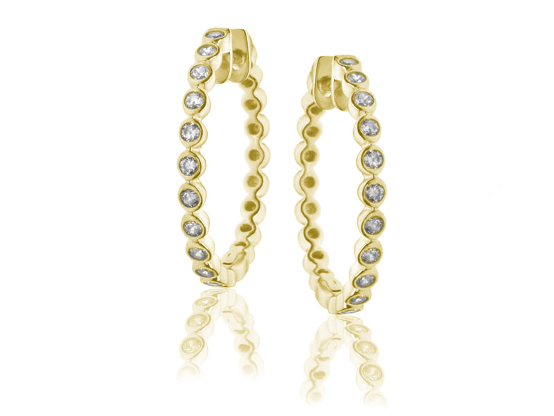 E-15453-AD-Y  0.50ct H/SI Diamond Hoop Earrings