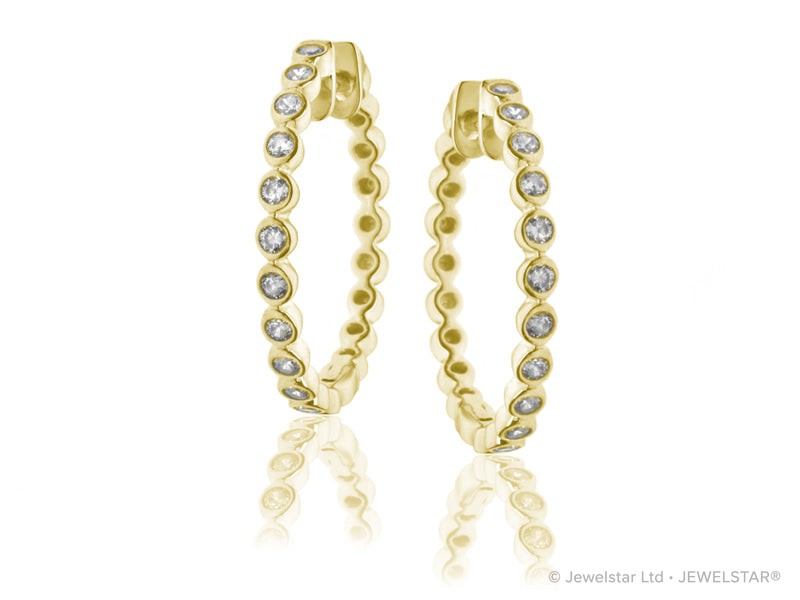 E-15453-AD-Y  0.50ct H/SI Diamond Hoop Earrings