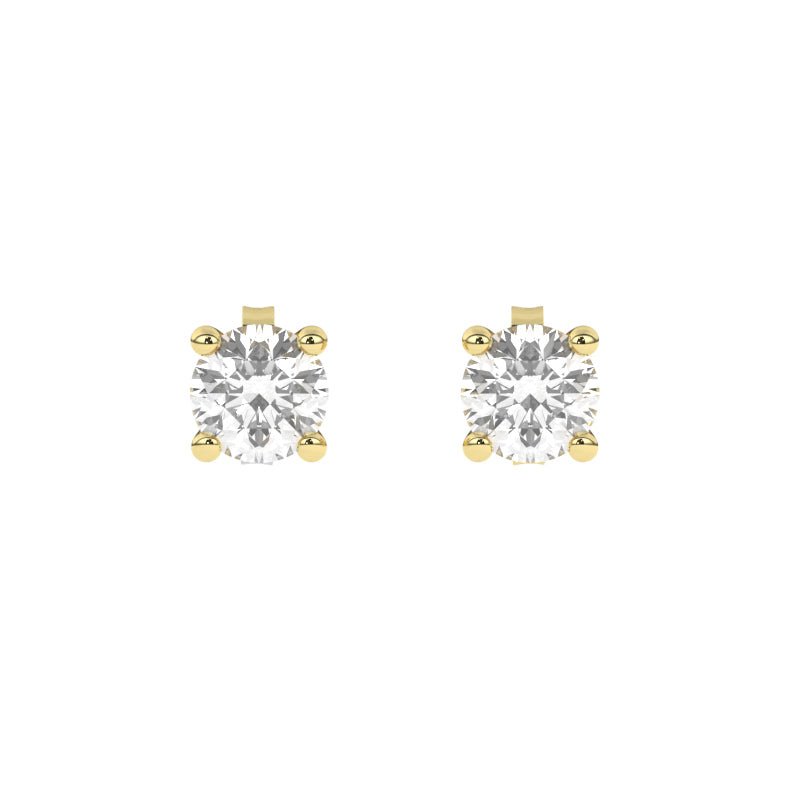 E-11050-AD-Y  0.50ct G-H/SI Brilliant Cut Diamond Single Stone Earrings (IGI Report Included)