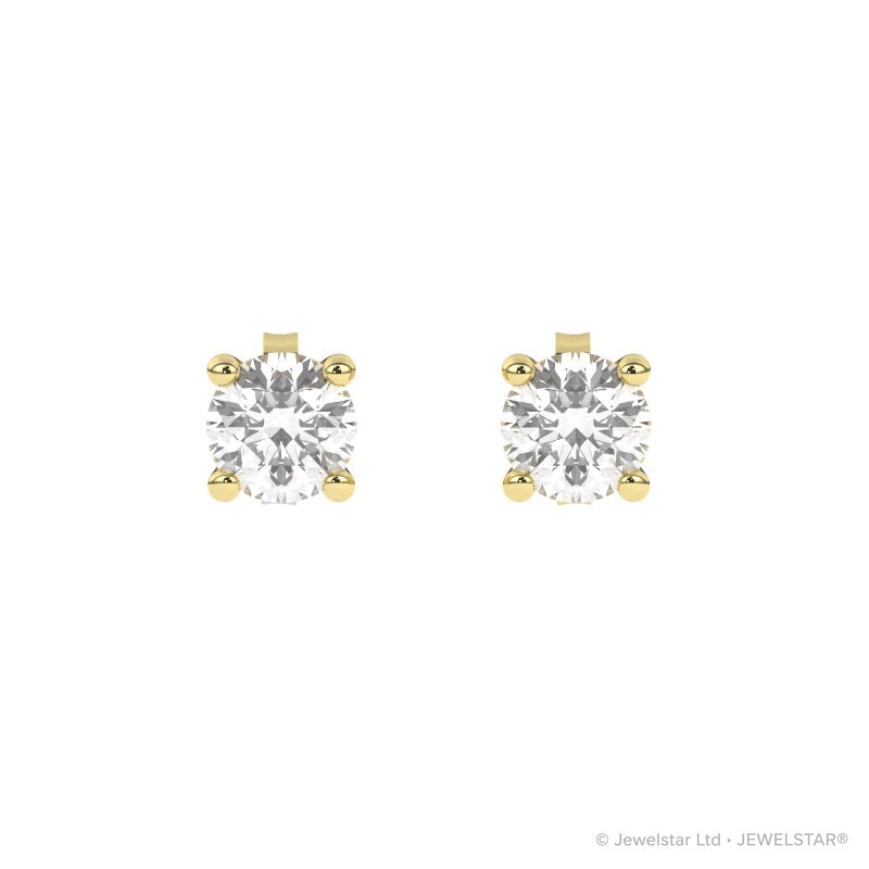 E-11050-AD-Y  0.50ct G-H/SI Brilliant Cut Diamond Single Stone Earrings (IGI Report Included)