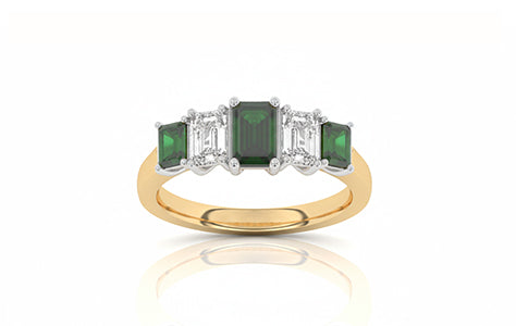 Diamond & Emerald Rings