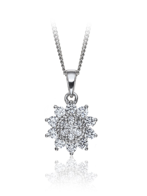 P-13339-AD-W   Diamond Cluster Pendant
