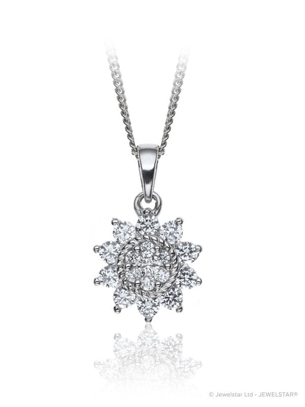P-13339-AD-W   Diamond Cluster Pendant