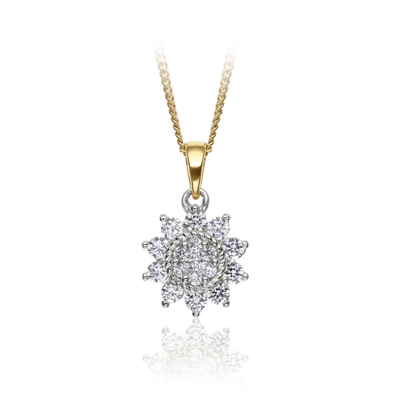 P-13339-AD-Y   Diamond Cluster Pendant