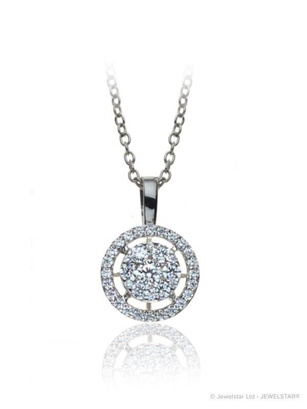 P-14520-AD-W   Diamond Cluster Pendant